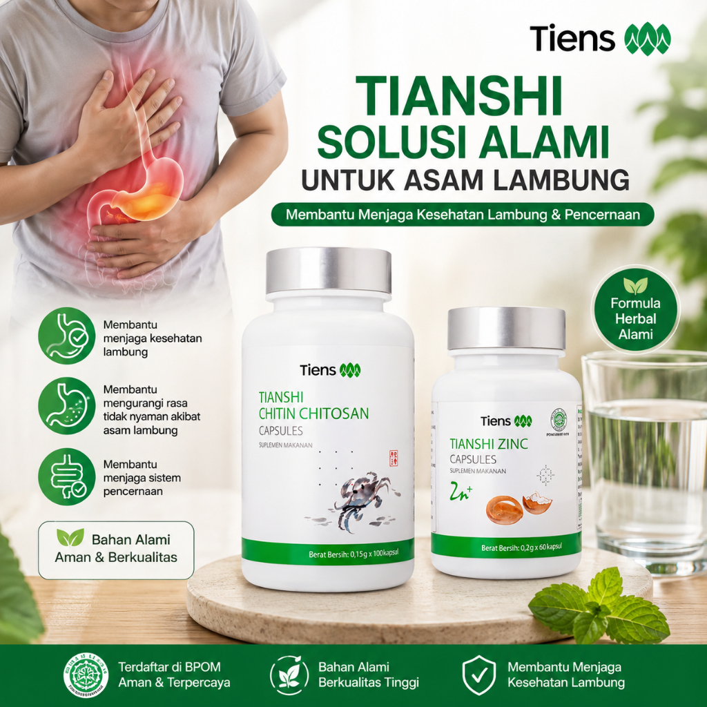 Chitin Chitosan Tiens Obat Cina Asam Lambung Gerd Penyembuhan Asam Lambung Gerd