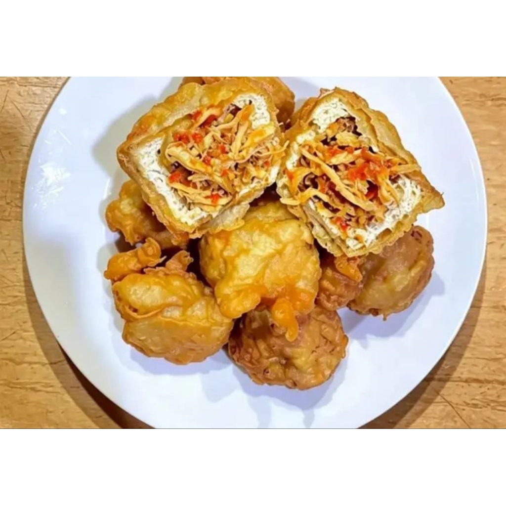 tahu isi ayam suwir