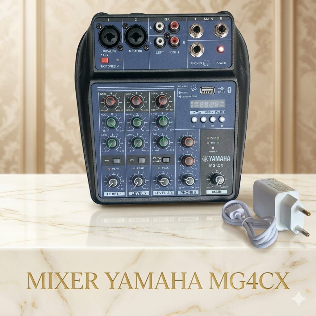 MUSICAL MINI MIXER YAMAHA MG4CX - 4 CHANNEL bisa d hubungkan ke Amplifier