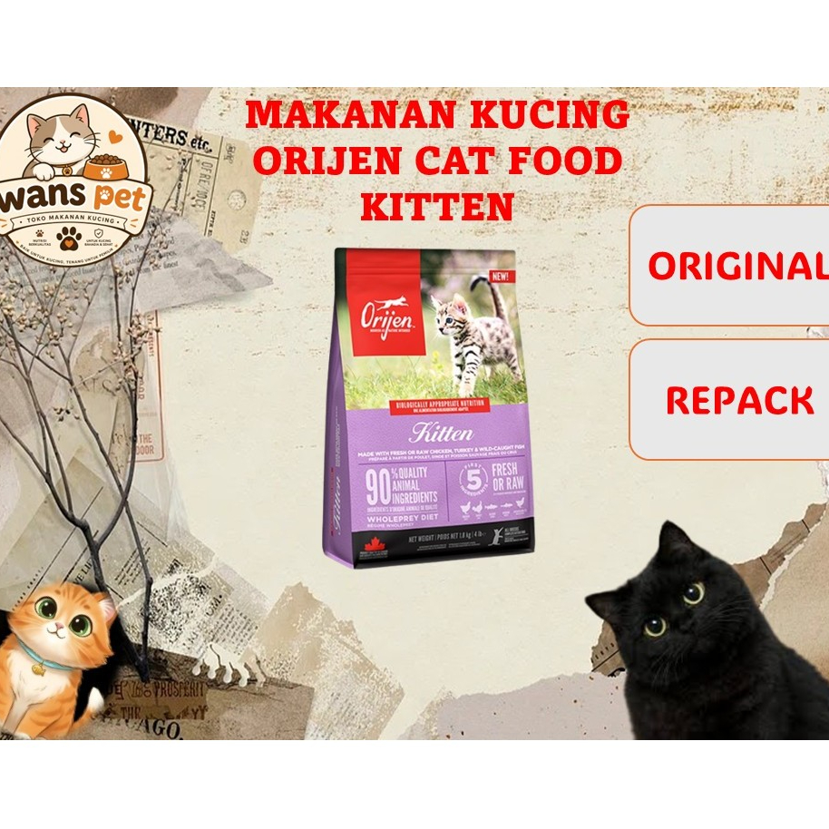 MAKANAN KUCING ( ORIJEN CAT FOOD KITTEN KEMASAN 2KG ) ( ORIJEN CAT FOOD KITTEN )