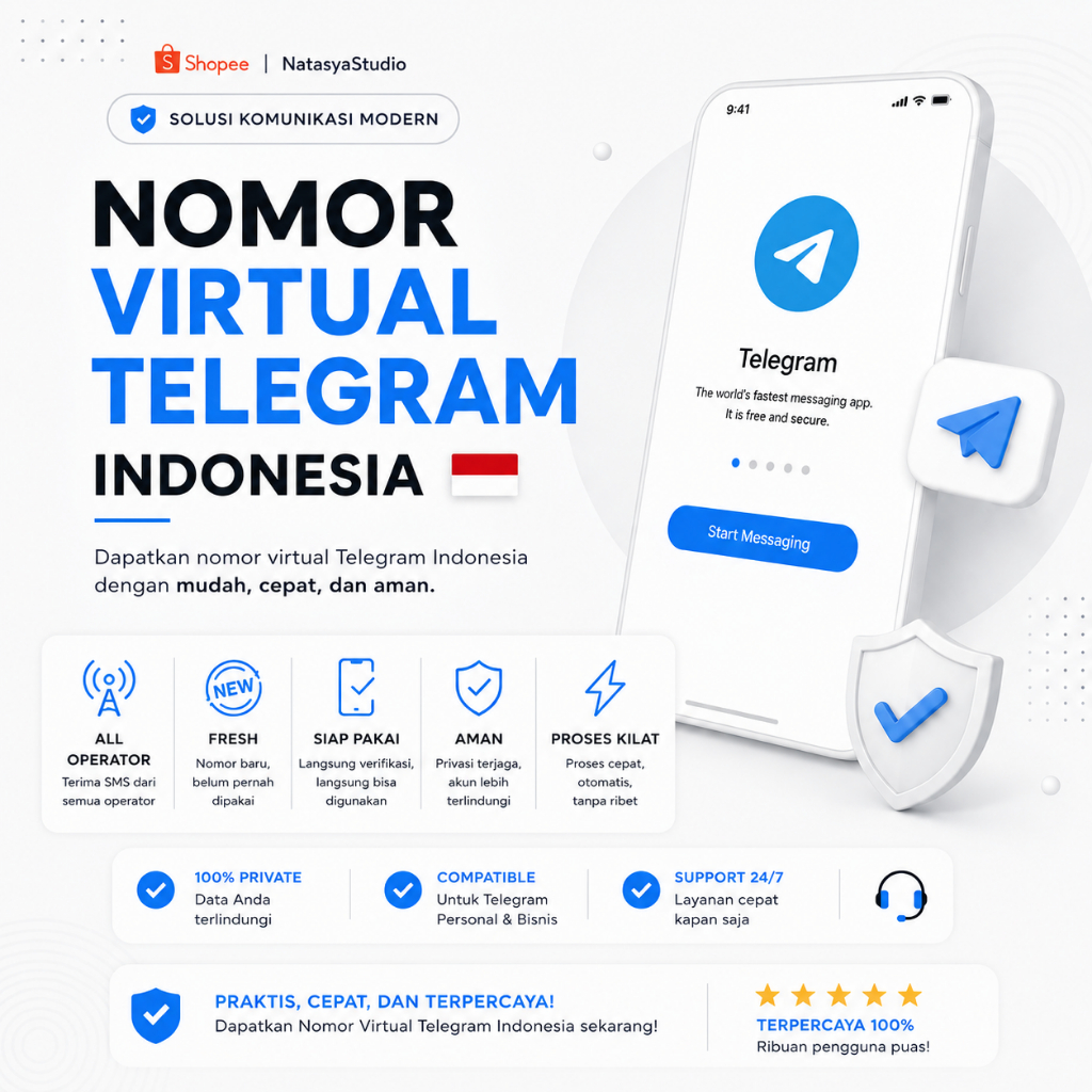 NOMOR VIRTUAL TELEGRAM INDONESIA FRESH OTP TELE AKUN TELE MURAH BERKUALITAS