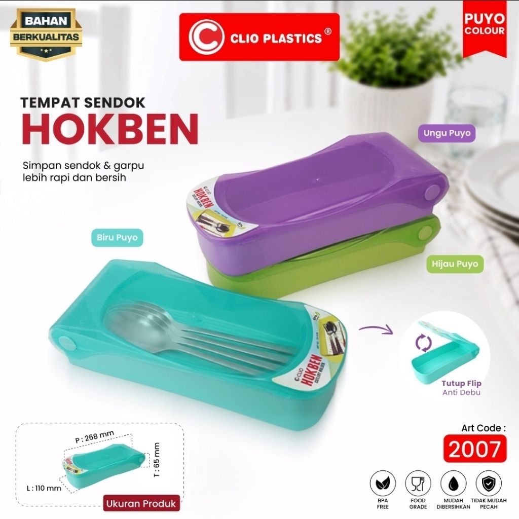 Tempat Sendok Hokben Clio Plastik