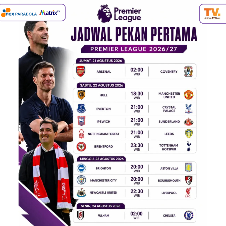 Nex Parabola Dan Matrix Paket LIGA INGGRIS 30 Hari - Paket nonton Liga Inggris - Paket nonton Piala 