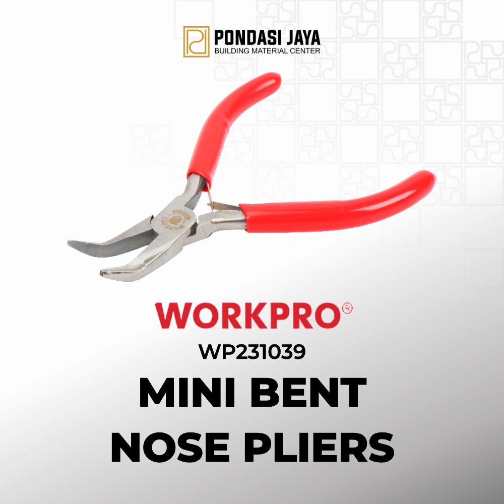Workpro Mini Bent Nose Pliers WP231039 - Tang Hidung Bengkok Kecil / Tang Cucut Bengkok / Tang Lanci