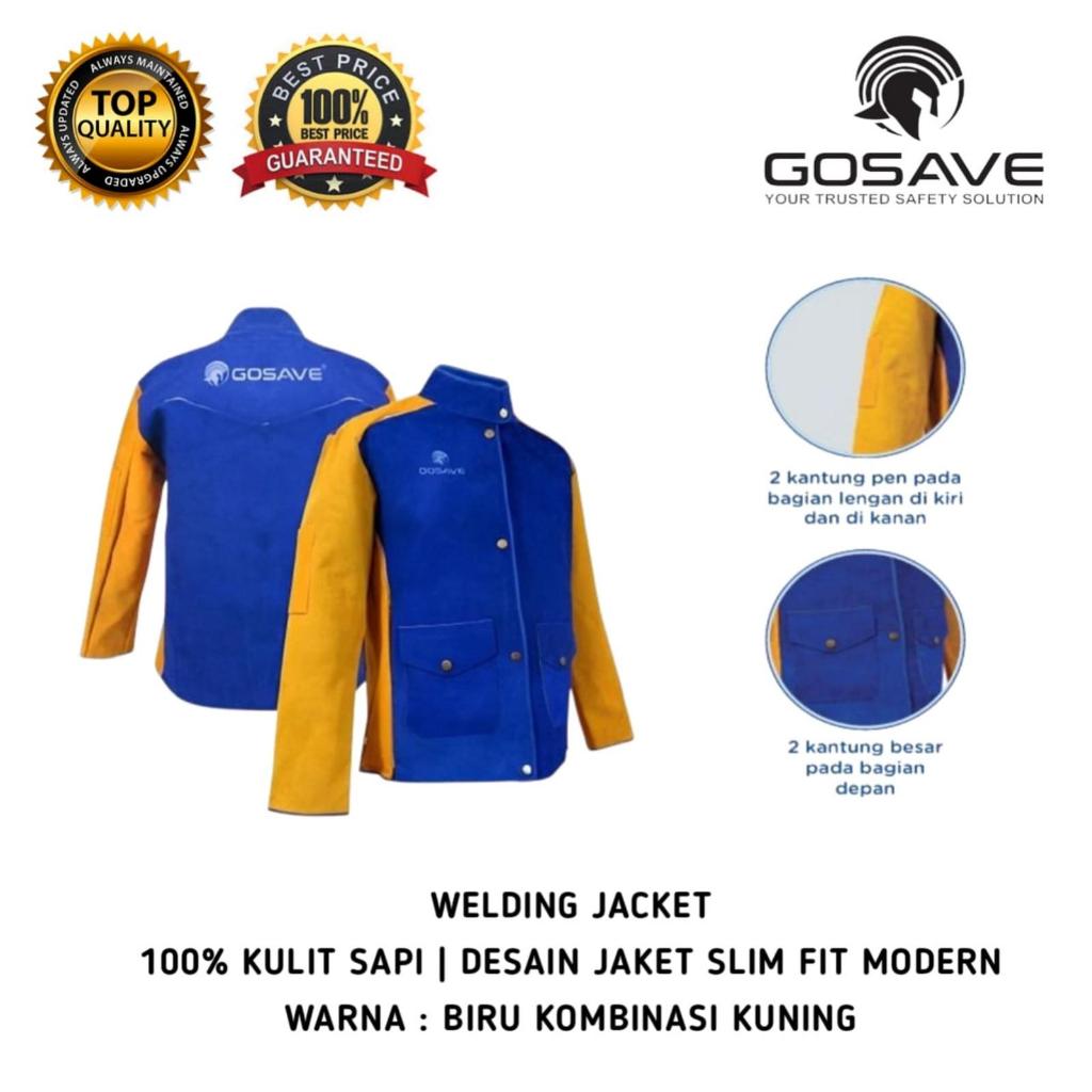 Jaket Las Kulit Welding Baju Las Kulit Asli Welding Jacket Gosave XL JACKET LAS GOSAVE WELDING JACKE
