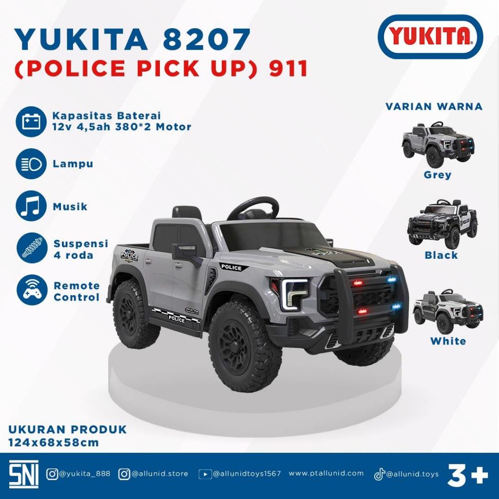 Mainan Mobil Aki Anak Mobil Polisi Yukita 8203 Police Pick up Mobil Polisi