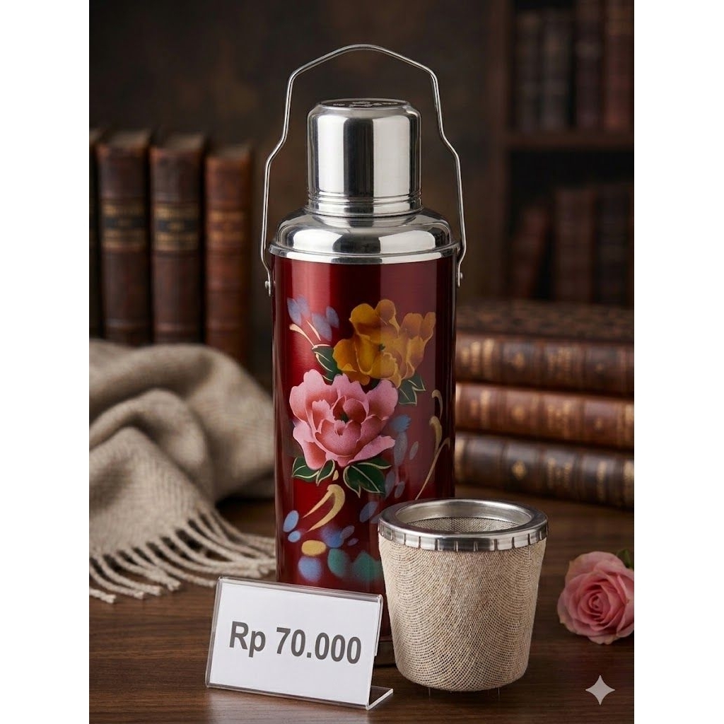 Termos Ching Kiang 2 Liter - Desain Klasik, Isolasi Panas, Warna Acak