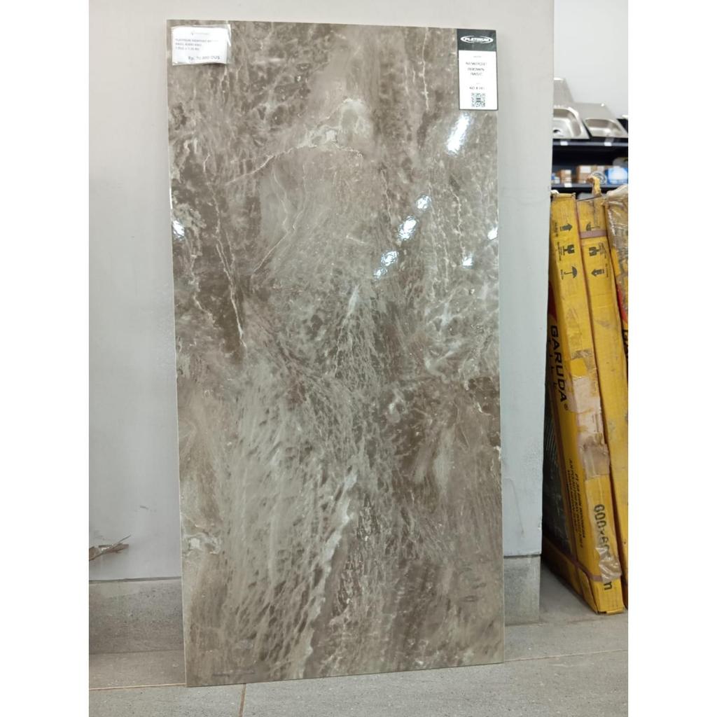 Keramik Dinding Platinum Newport Brown Basic40x80