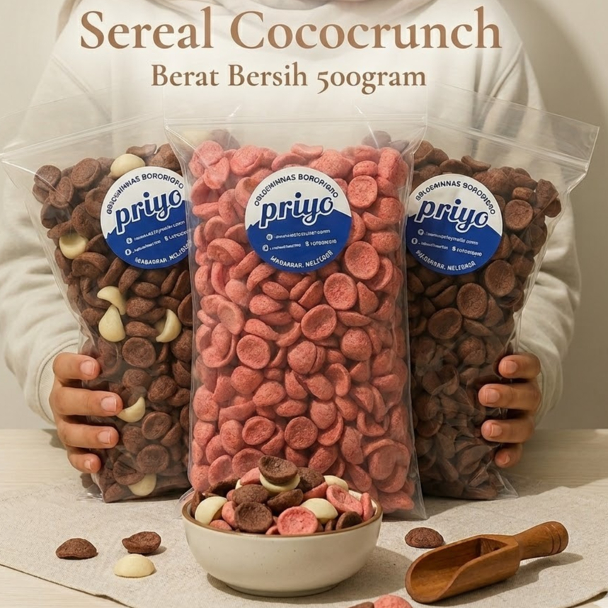Ti-Vario Sereal Cococrunch 500g – Camilan Jagung Gandum Renyah Krispy Gurih by Priyo Snack Magelang