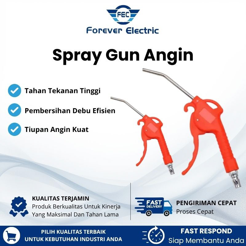 Air Blow Gun Kompresor Coupler Duster Semprot Angin Industri 1/4 Inci
