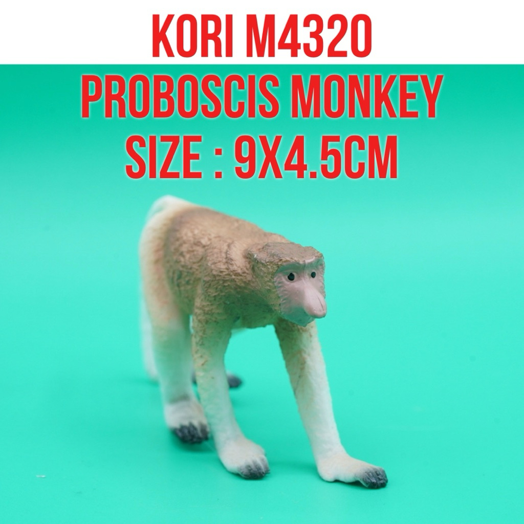 KORI M4320 Proboscis Monkey Monyet Bekantan Kalimantan Borneo Nasalis Larvatus | Mainan Figure Binat