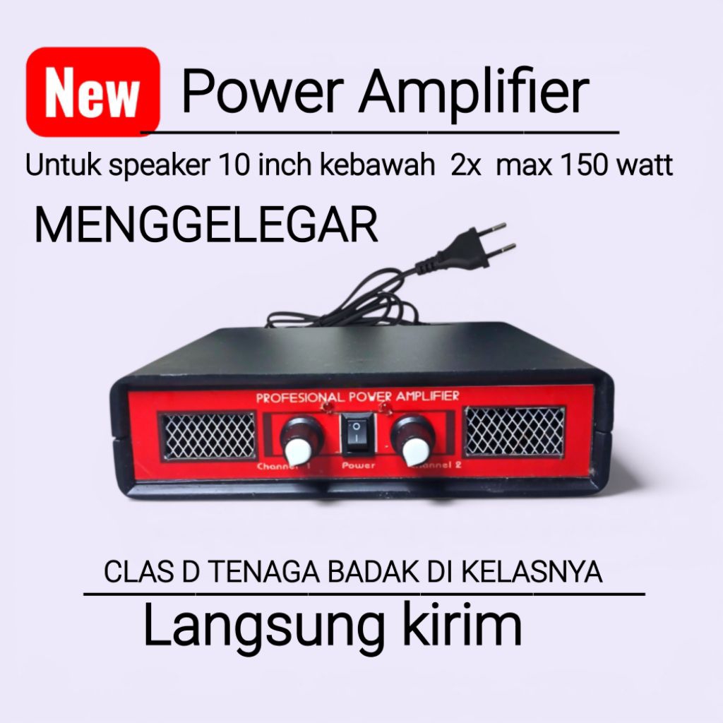 power amplifier 2 channel stereo