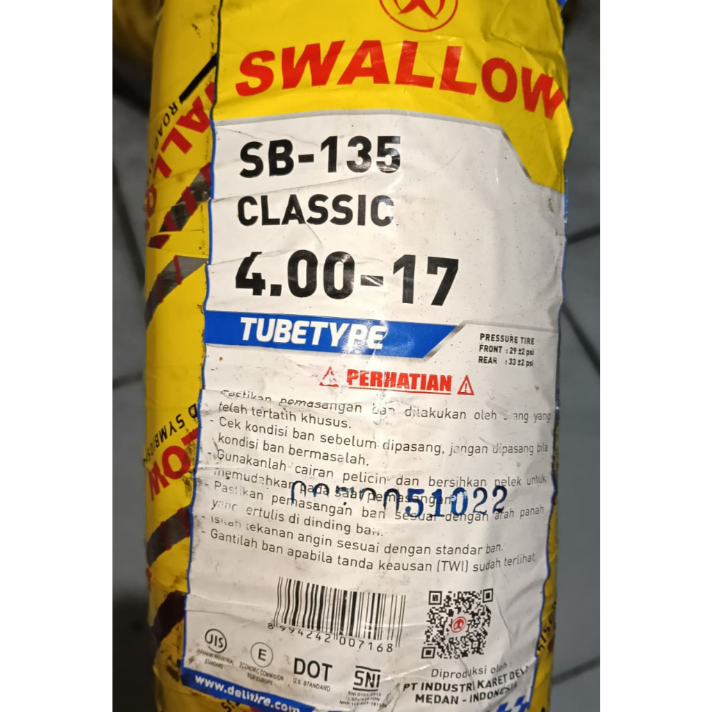 Ban luar 400-17 Biasa swallow Ban 400-17 Swallow biasa Tyre Tires 400-17 Swallow Genuine