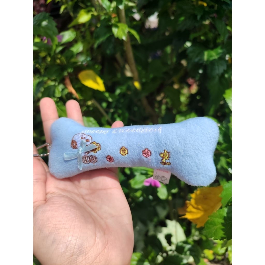 Rare boneka gantung kunci tulang Snoopy warna biru original Peanuts Snoopy