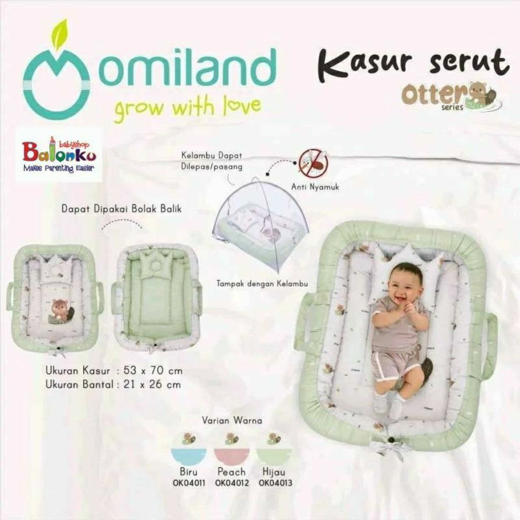 Omiland Kasur Bayi Serut + Kelambu Kojong Bisa Dilepas Bolak Balik Series
