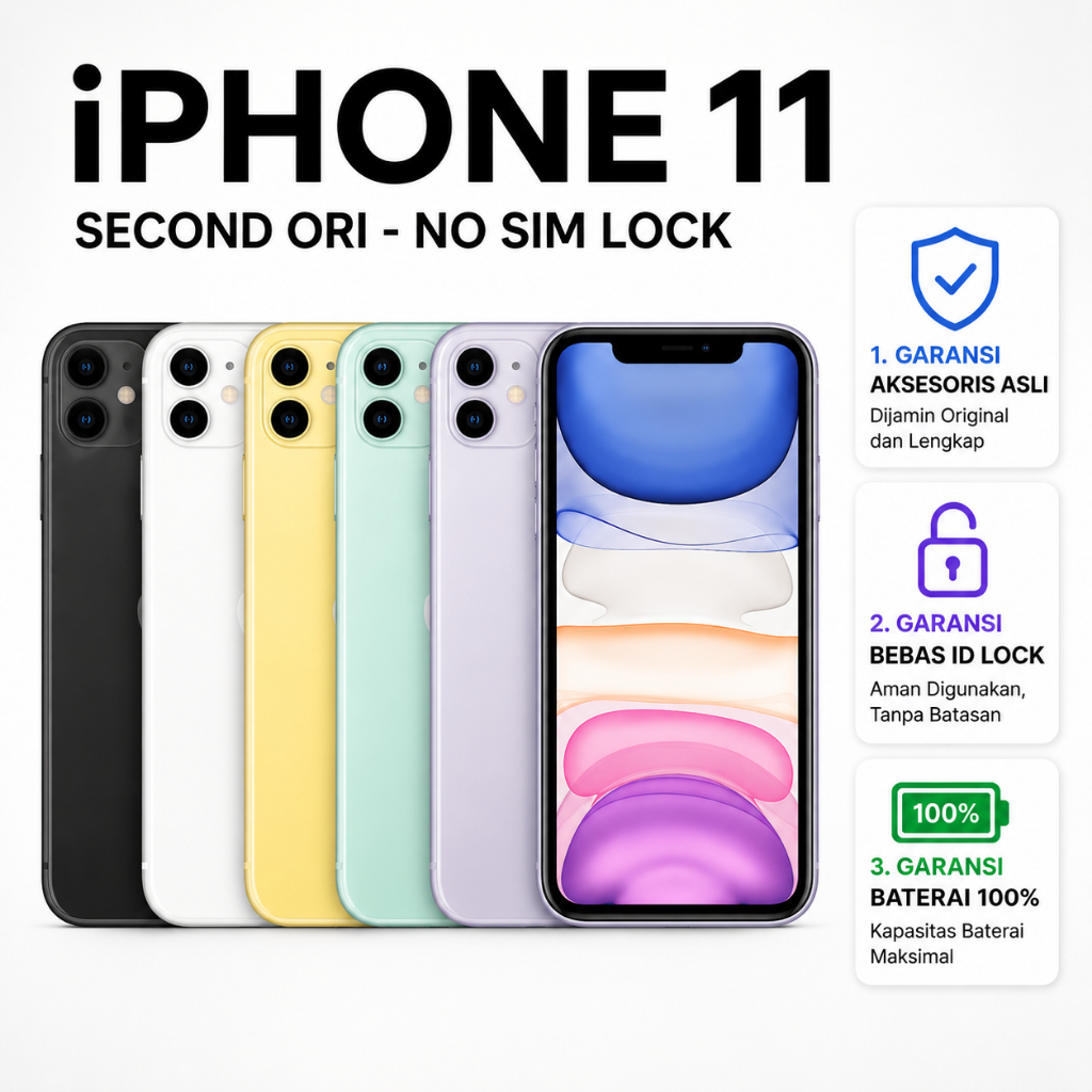 IPhone 11 256GB 128GB 64GB Second inter Normal Bekas handphone Like New