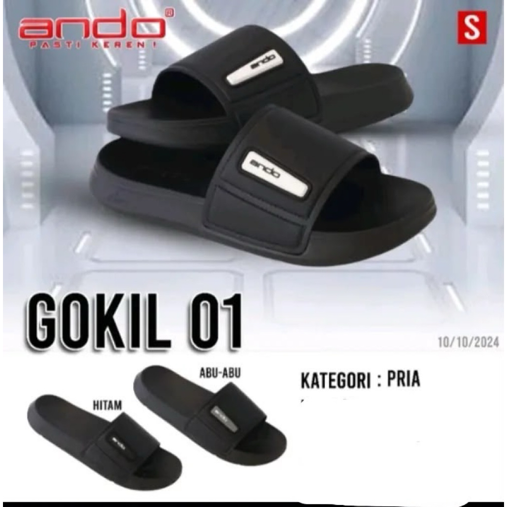 sandal slide ando pria original terbaru