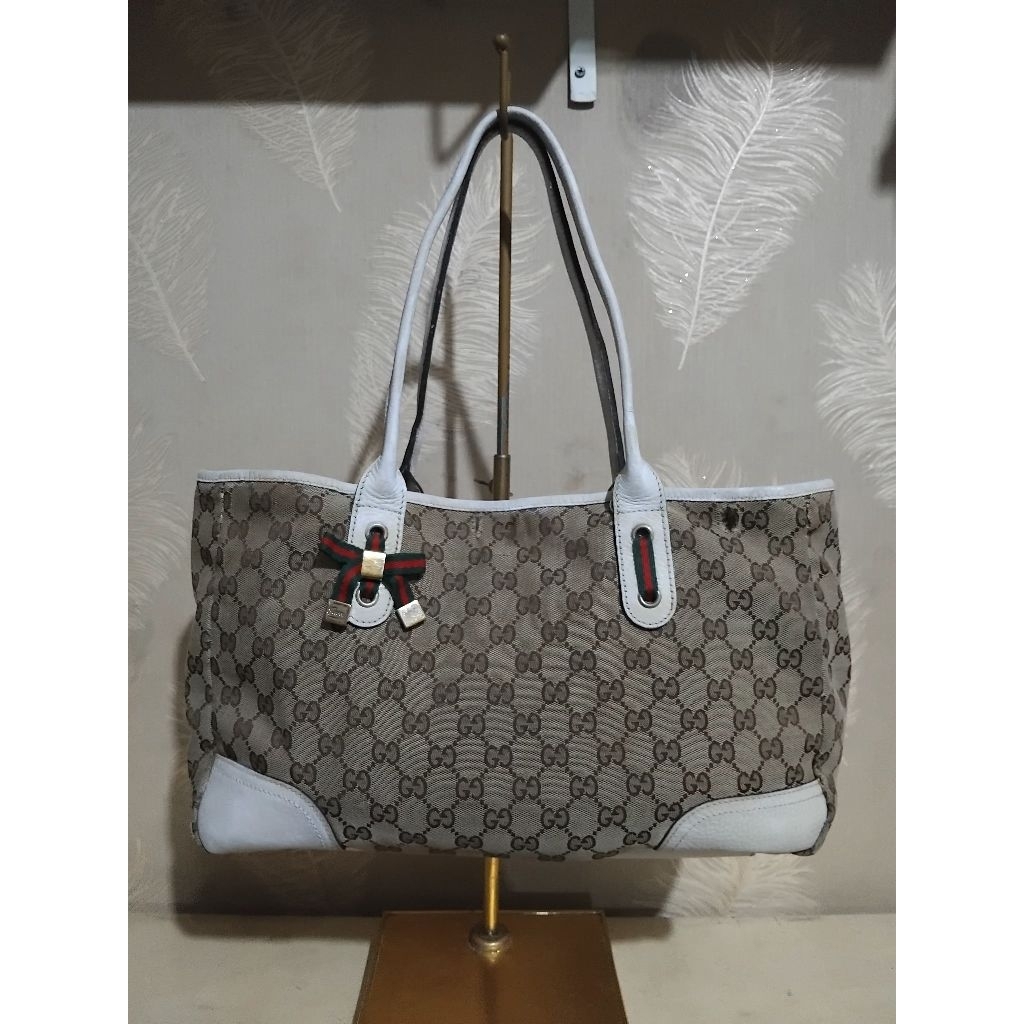 GUCCI MayFair Canvas Bow Bag Ori