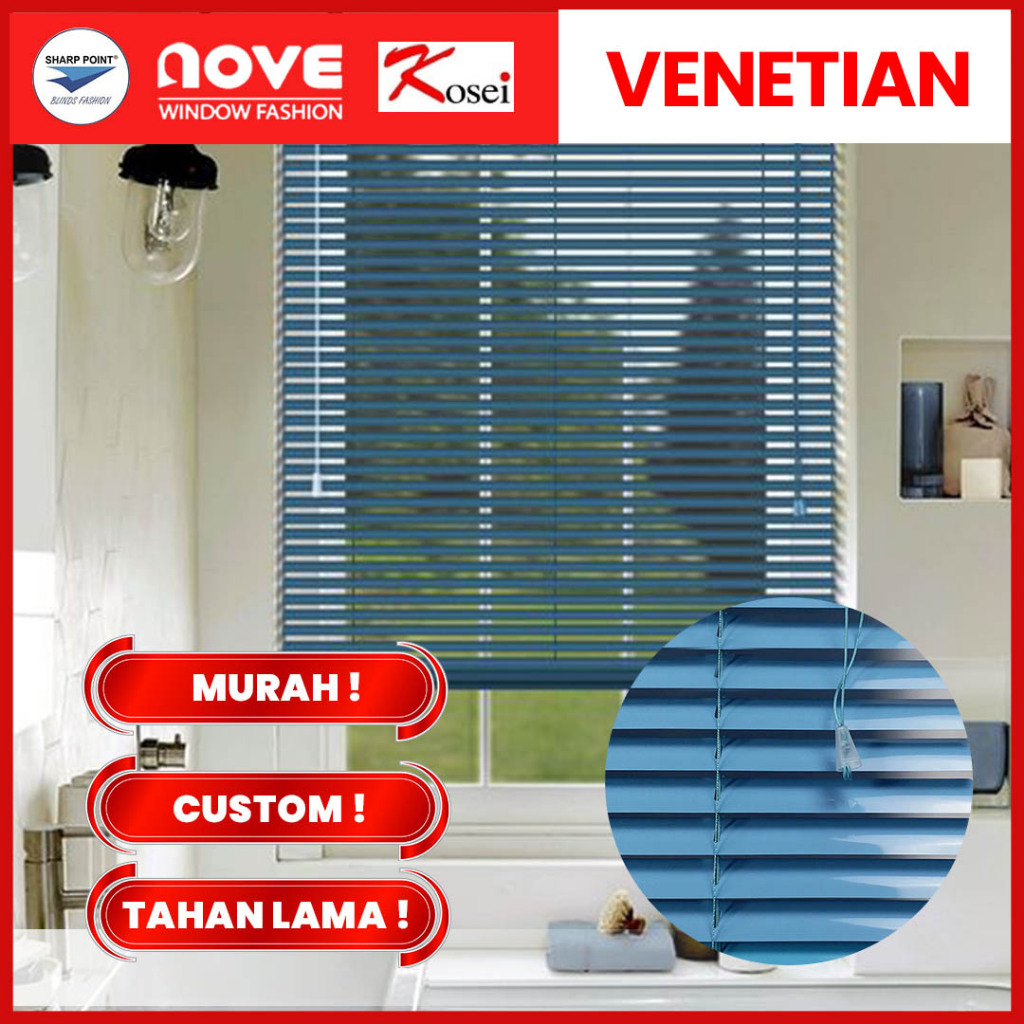 Venetian Blind Alumunium Sharp Point - Kosei - EXO - Horizontal Blind - Kerai Aluminium