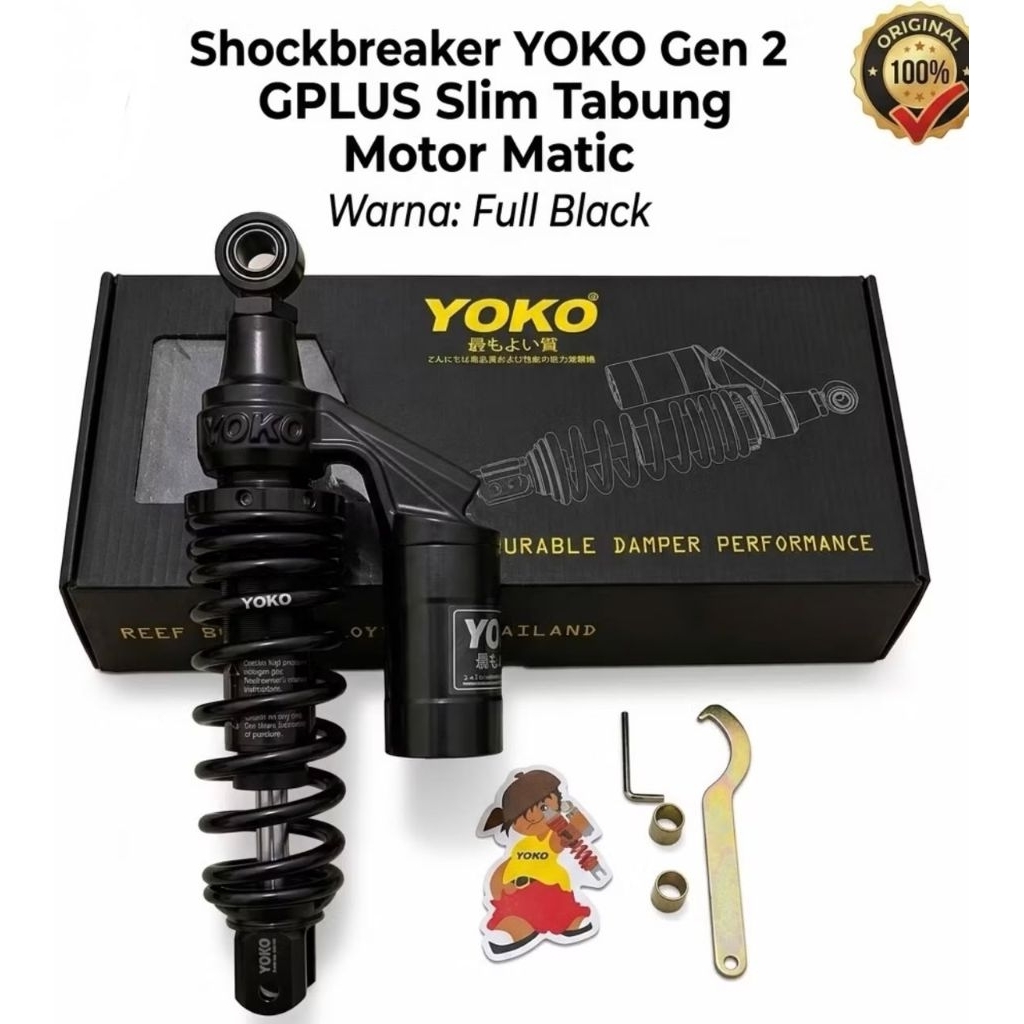 Yoko gplus gen 2 shock subreker tabung (fungsi) matic mio m3 fino xride soul gt beat scoopy genio va