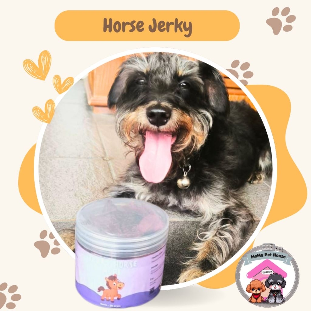Horse Jerky Dog Treat 100% Daging Kuda Pure Meat Novel Protein Rendah Lemak