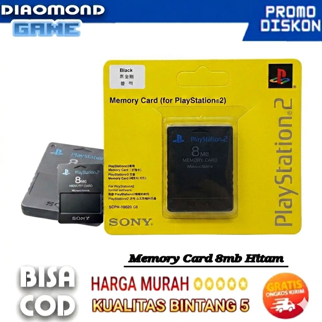 MEMORY CARD PS2 8MB/16MB/64MB/128MB/MC