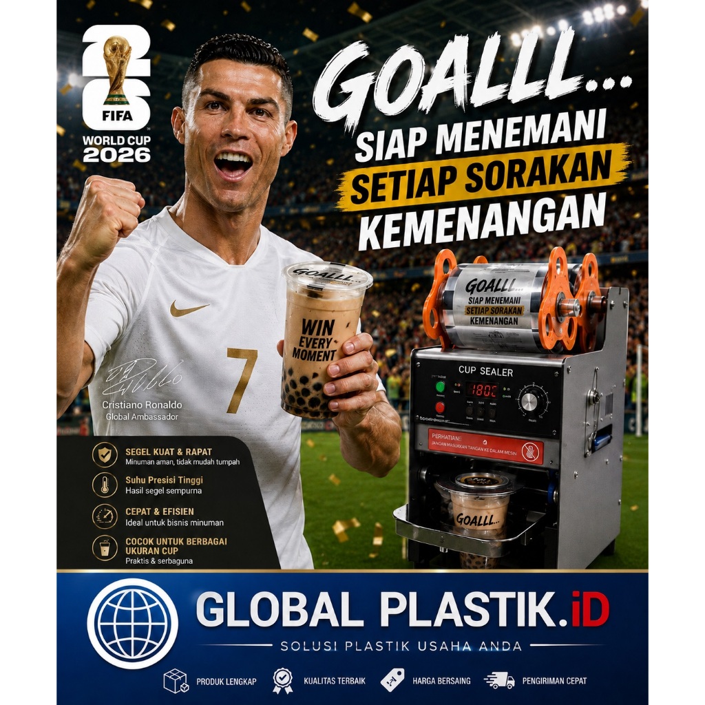 MOTIF isi 2000 | Plastik Lid Cup Sealer Food Grade Anti Bocor | Roll Sealer Gelas Minuman Boba Kopi 