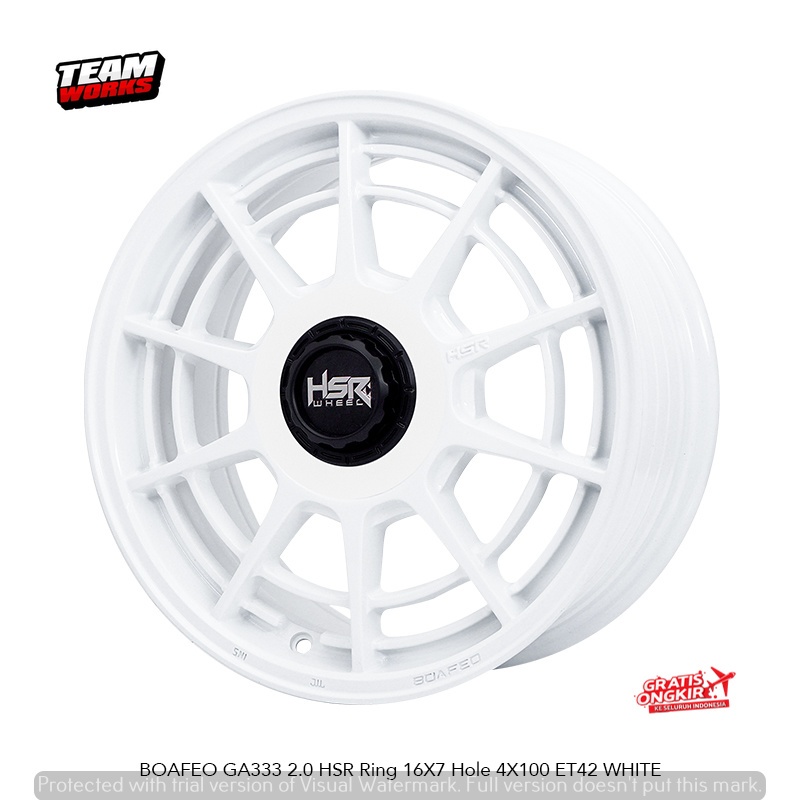 VELG HSR BOAFEO RING 16 LEBAR 7 ET42 COCOK BUAT MOBIL RAIZE YARIS COROLLA FELK RING 16 WHITE