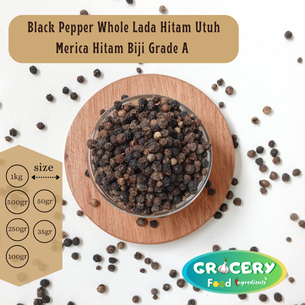 Lada hitam utuh 1kg / black pepper whole / merica utuh