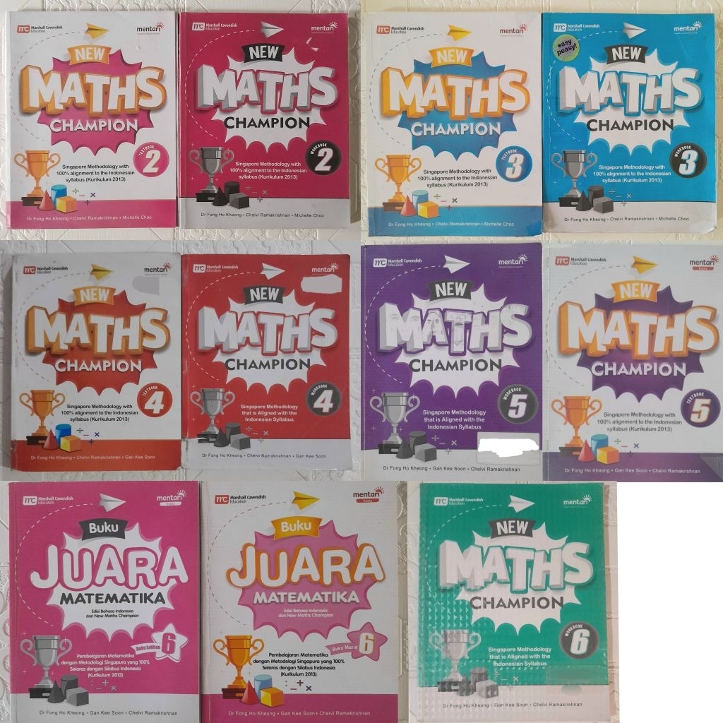 New Maths Champion 2 3 4 5 6 Marshall Cavendish Workbook Textbook