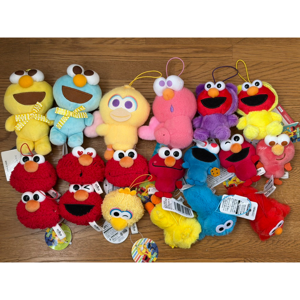[Universal] Sesame Street Mascot keychain, Plushy toy