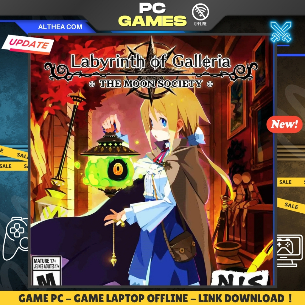 LABYRINTH OF GALLERIA : THE MOON SOCIETY - DUNGEON CRAWLER - JRPG - STRATEGY - GAME PC / LAPTOP - OF