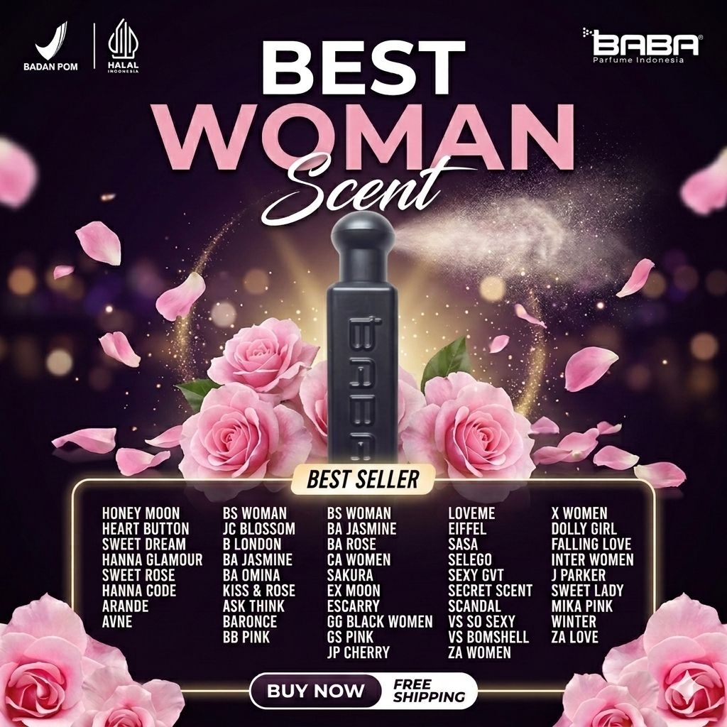 BABA Parfume EDP 30ml Parfum Wanita Wangi Tahan Lama Seharian / Minyak Wangi Perempuan Best Seller