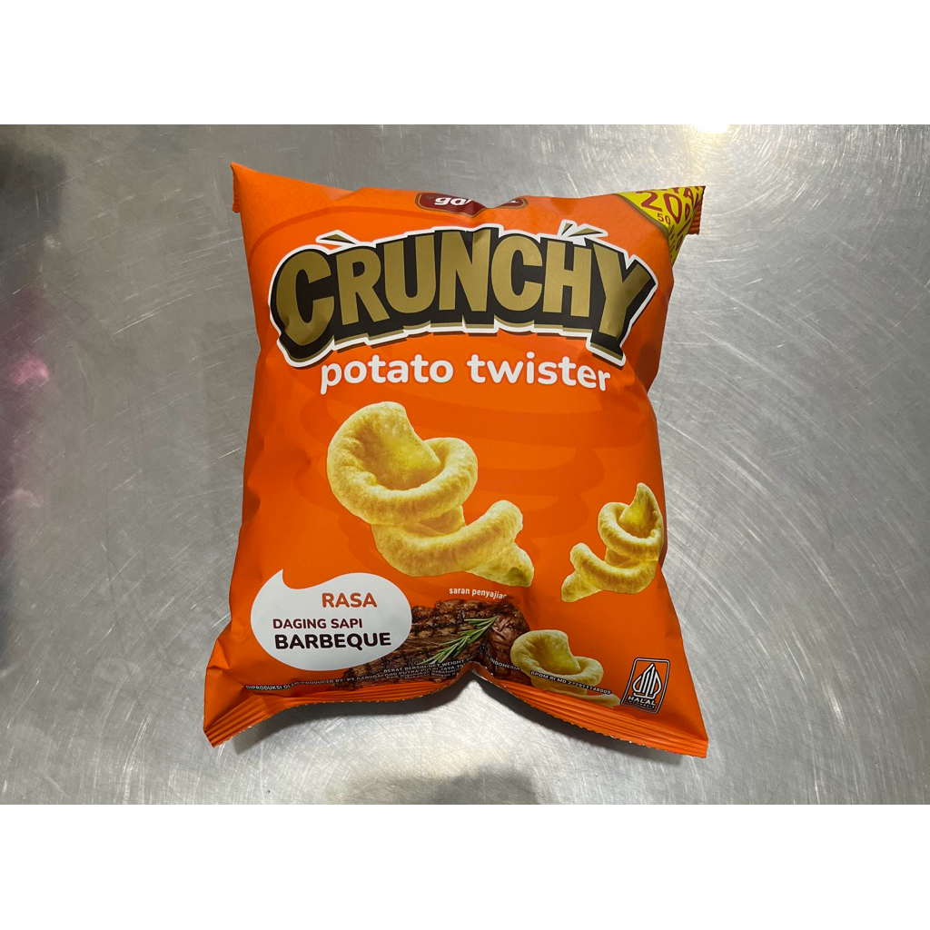 Garuda Crunchy  Potato Twister Daging Sapi Barbeque 60g//pcs