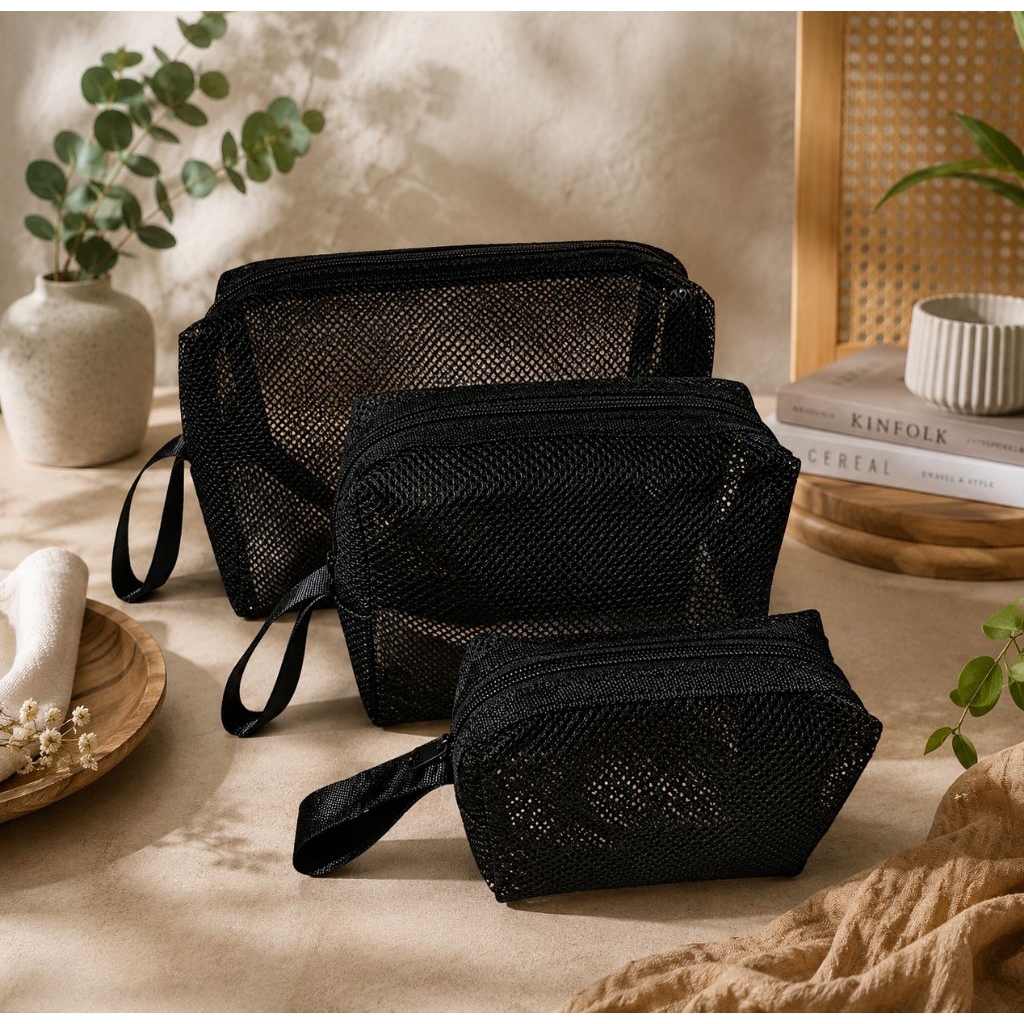 Tas Perlengkapan Alat Mandi | Tas Kosmetik Jaring