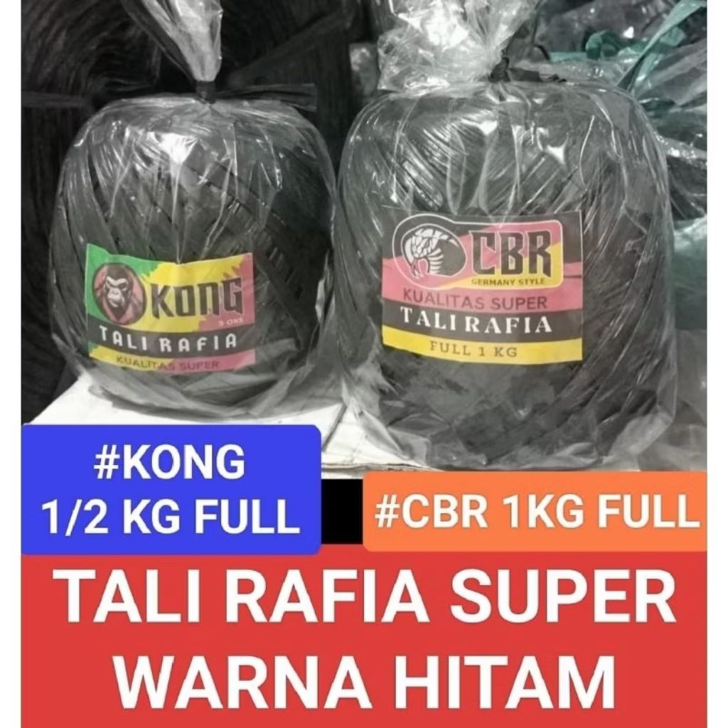 TALI RAFIA HITAM | Tali Plastik Hitam | Tali Rafia | Tali Hitam