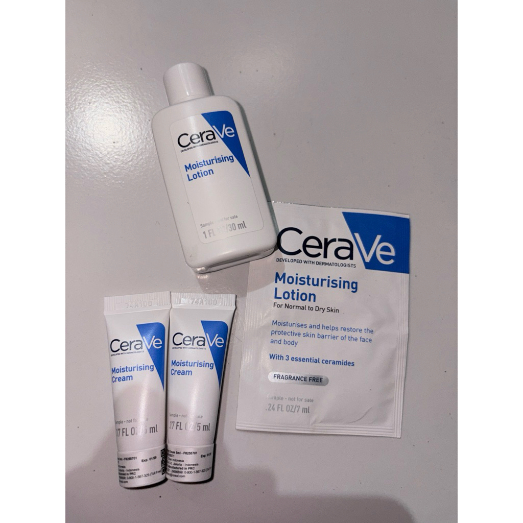 murah cerave moisturizing lotion 30ml+7ml+ moisturizing cream 5ml+5ml