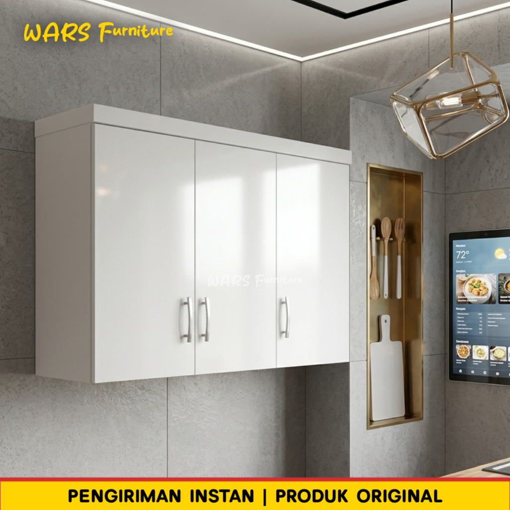 Kitchen Set Atas 3 Pintu Kayu Teakblok Tebal