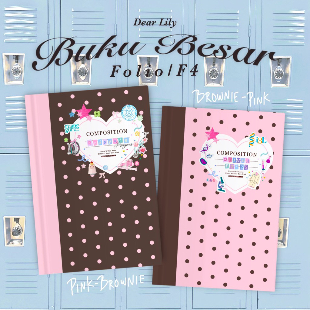 DEAR LILY - Buku Folio Progress INTEN Bimbel Univ Custom Aestetik