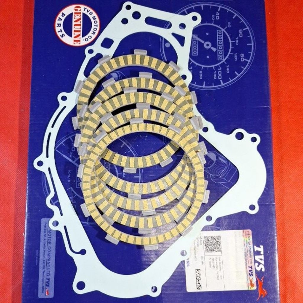 Plat Kopling+Paking TVS KING , Tvs pick Up,Tvs Box ,Tvs Cargo, Tvs Penumpang Bajaj Biru Roda 3 Origi