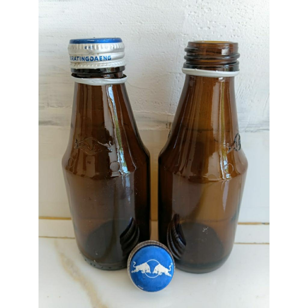 Botol kaca Bekas Kratingdaeng (sudah bersih) + tutup aslinya