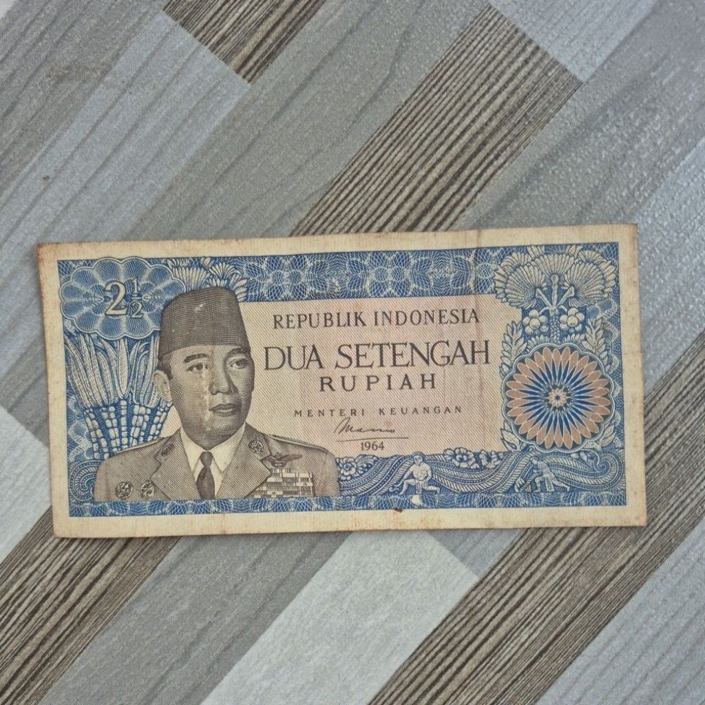 Uang Kuno Seri Sukarno Pecahan 2.5 Rupiah