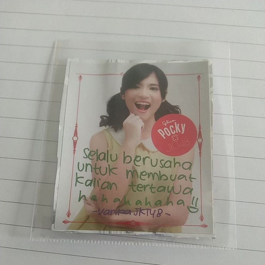 STIKER POCKY X JKT48 EDISI SEKITAR 2015 VANKA
