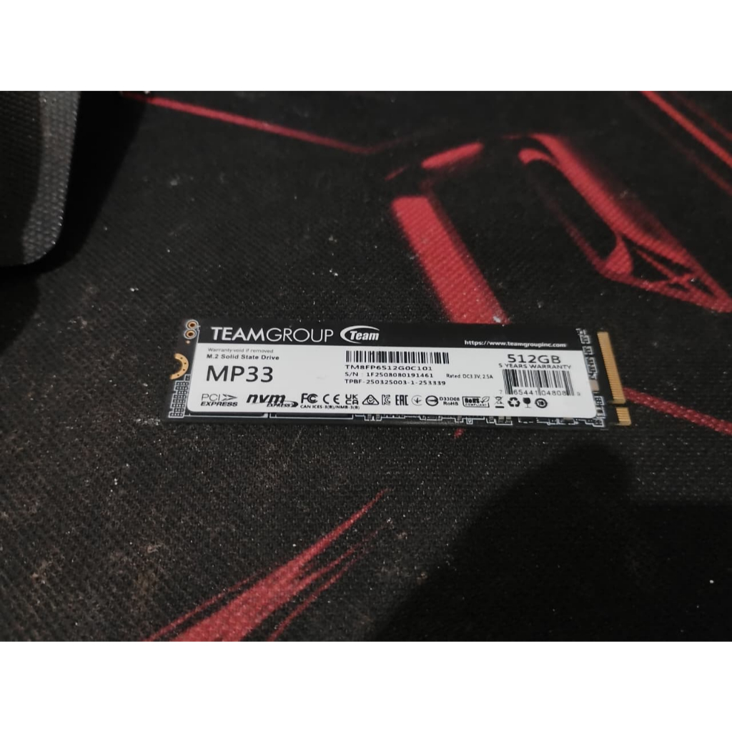 Nvme Team MP33 512Gb Unit aja