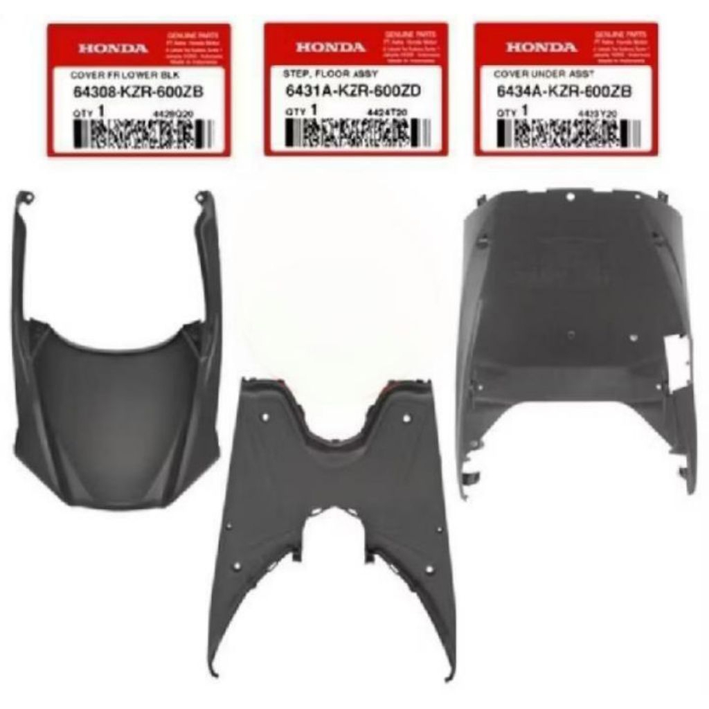 64308-KZR-600ZB 6431A-KZR-600ZD 6434A-KZR-600ZB Cover dek atas dek bawah dek paru Vario techno 125 f