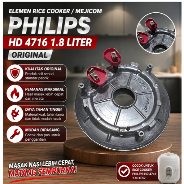 ELEMEN RICE COOKER / MEJICOM PHILIPS HD 4716 1.8 LITER ORIGINAL
