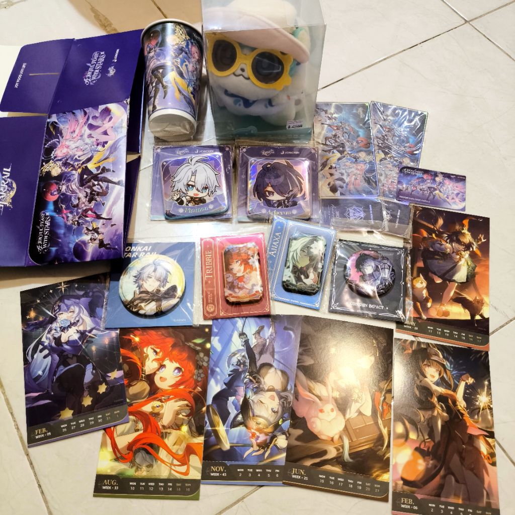 Merchandise Honkai Star Rail Genshin Impact Calendar HSR  Phainon Mydei Anaxa Flins Wriothesley Trib