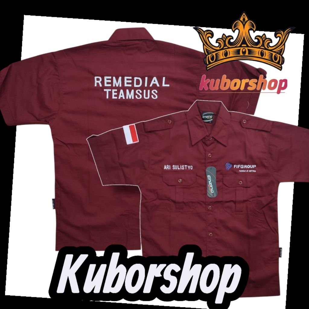 kemeja kerja TEAMSUS FIF GROUP full bordir
