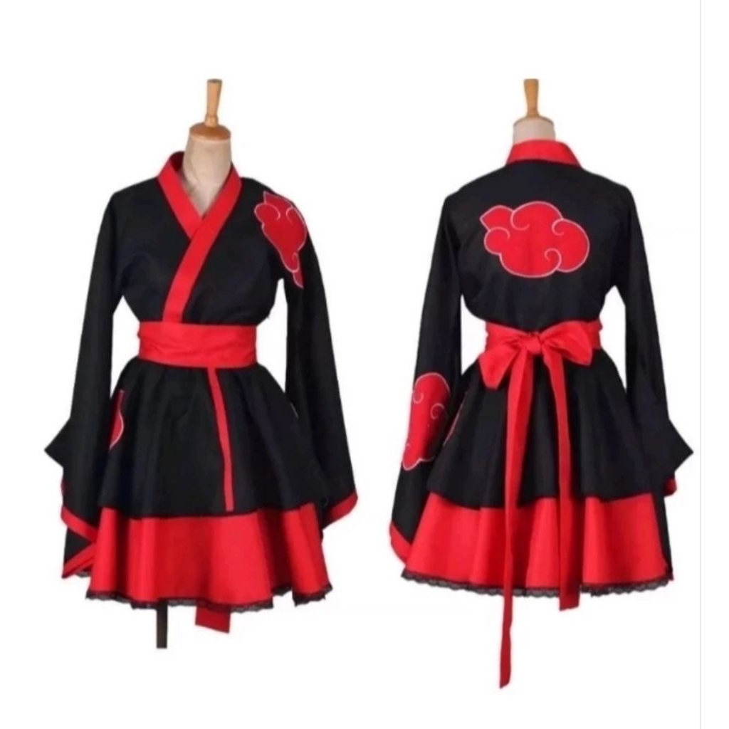 Kostum Dress Akatsuki Naruto Lokasi Malang Kota Bisa Gosend Atau COD kostum Naruto Akatsuki wanita r