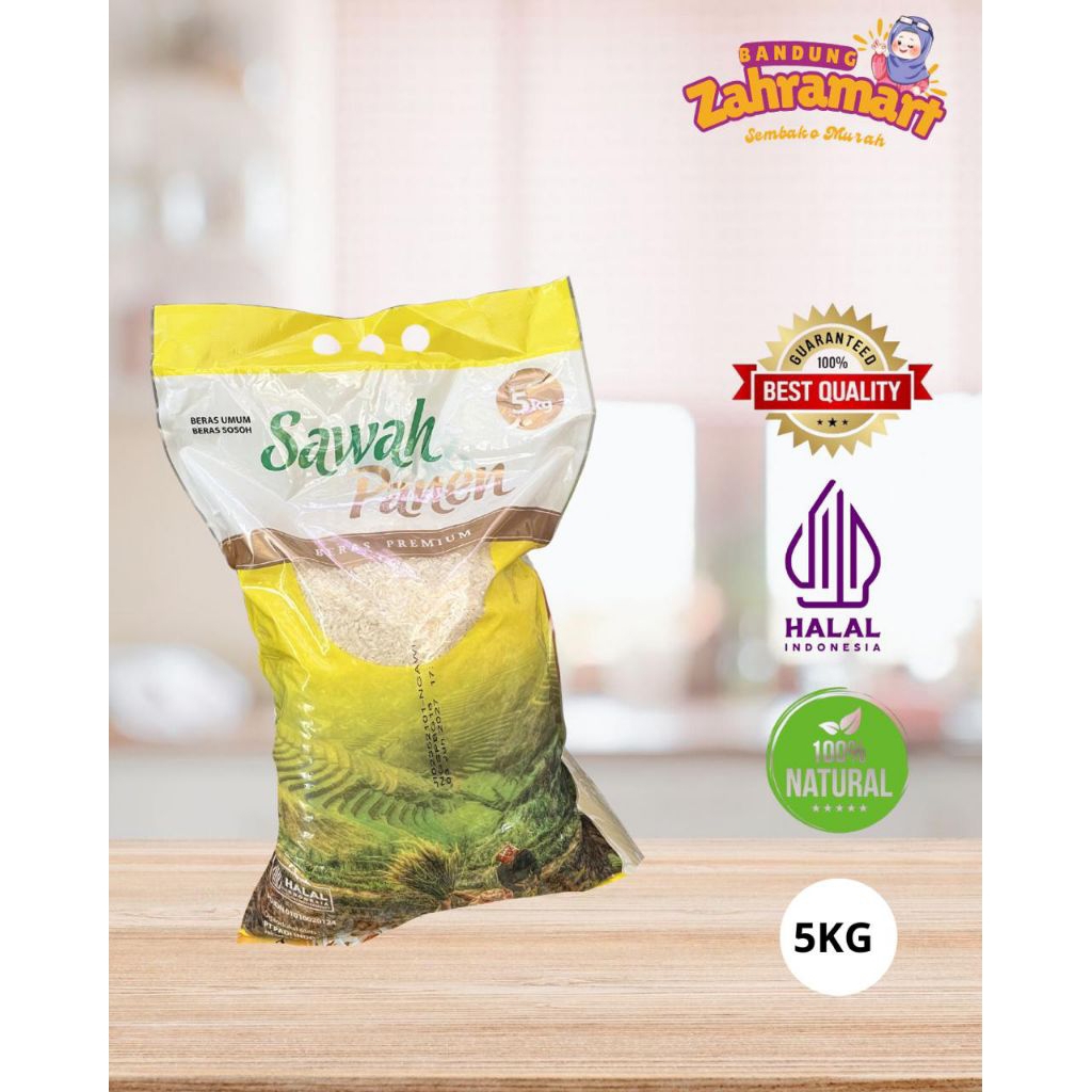 BERAS PREMIUM SAWAH PANEN / SAWAH HIJAU / SAWAH JINGGA 5 KG  20KG - 25KG
